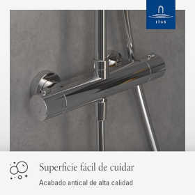 Villeroy & Boch Universal Showers – Regenbrause mit Thermostat, 3 Strahlarten, Chrom