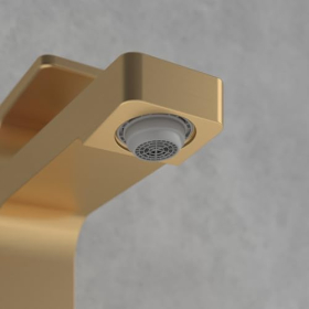 Villeroy & Boch Architectura Square Waschtischarmatur in gebürstetem Gold