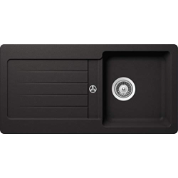 Fregadero Schock 86 x 43,5 cm Typos D-100S Nero - Fregadero de granito CRISTALITE a partir de 45 cm de ancho del mueble bajo