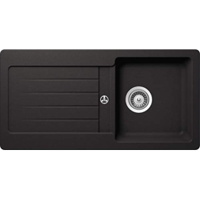 Fregadero Schock 86 x 43,5 cm Typos D-100S Nero - Fregadero de granito CRISTALITE a partir de 45 cm de ancho del mueble bajo