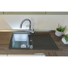 Schock kitchen sink 86 x 43.5 cm Typos D-100S Nero - CRISTALITE granite sink from 45 cm base cabinet width