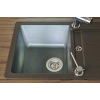 Schock kitchen sink 86 x 43.5 cm Typos D-100S Nero - CRISTALITE granite sink from 45 cm base cabinet width