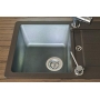 Schock kitchen sink 86 x 43.5 cm Typos D-100S Nero - CRISTALITE granite sink from 45 cm base cabinet width