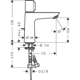 Talis Select E Waschtischarmatur 110 mm Chrom von hansgrohe