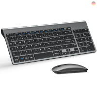 TopMate Ultra Slim Keyboard and Mouse Set with Case, 2.4G Wireless, Silent
