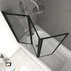 MARWELL folding shower screen with modern design, black matt