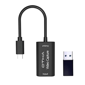 Карта відеозахоплення HDMI 1080p, 60 кадрів за секунду, USB 2.0 та адаптером Type-C