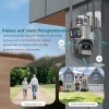 GUOANVISION Outdoor Surveillance, 6MP Dual Lens Surveillance Camera, IP66 Outdoor Security Camera with Automatic Tracking, Night Vision, 24/7 Outdoor Camera