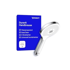 Duravit Universal-Duschkopf – 3 Strahlarten, Wassersparfunktion, runde Form