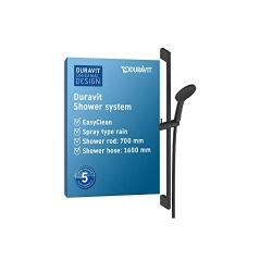 Duravit Universal Shower System Rain, height-adjustable, matte black