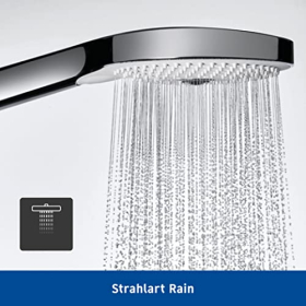 Duravit Universal Shower System Rain, height-adjustable, matte black