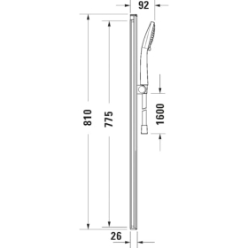 Juego de ducha universal Duravit UV0682005010 cromado
