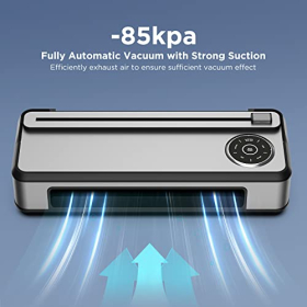 Envasadora al vacío automática multifuncional 6 en 1 con función de corte y limpieza, selladora de acero inoxidable para productos húmedos y secos