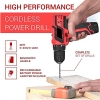 Cordless drill driver 12V - 77 accessories, 28 Nm, 2 gears, with battery