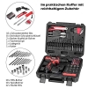 Cordless drill driver 12V - 77 accessories, 28 Nm, 2 gears, with battery