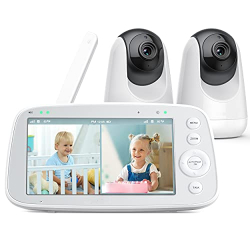 Baby monitor  720P with 2 cameras – night vision, audio & video, 300m