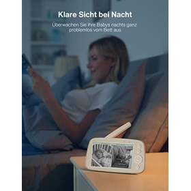 Baby monitor  720P with 2 cameras – night vision, audio & video, 300m