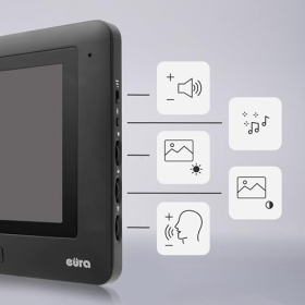 Відеодомофон Eura VDP-45A3-TY Alpha+ Tuya WiFi, 7-дюймовий монітор 