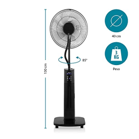 Tristar VE-5884 fan with misting function, 40 cm, 3 speeds, 2 L tank, timer, remote control