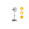 Tristar VE-5952 pedestal fan – compact, powerful, height adjustable and 3 speeds