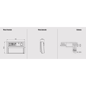 VEMER VE075800 Termostato diurno con cursor, funciona con pilas, gris