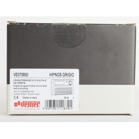 VEMER VE075800 Termostato diurno con cursor, funciona con pilas, gris