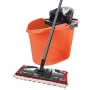 Vileda Ultramax Complete 2-in-1 Mop Set, Mop with Handle, Microfiber Cover and Bucket with Power Press, Limited Special Edition, Coral