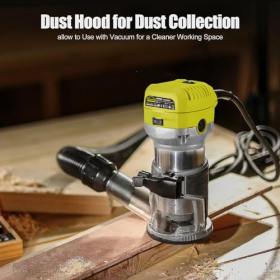 Fresadora DEWINNER de 710 W con 3 pinzas, fresadora profesional para madera con accesorios.