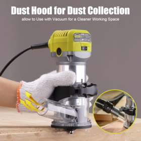 Fresadora DEWINNER de 710 W con 3 pinzas, fresadora profesional para madera con accesorios.
