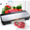 8-in-1 vacuum sealer, 80KPA, cutting device and bag storage, dry/wet mode