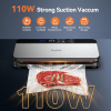 8-in-1 vacuum sealer, 80KPA, cutting device and bag storage, dry/wet mode
