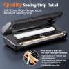 8-in-1 vacuum sealer, 80KPA, cutting device and bag storage, dry/wet mode