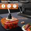 8-in-1 vacuum sealer, 80KPA, cutting device and bag storage, dry/wet mode