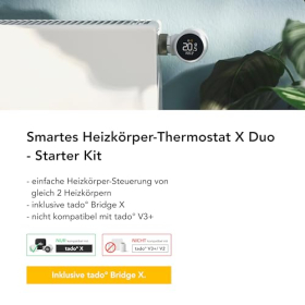 Kit de inicio del termostato inteligente para radiador Tado X con control por aplicación y puente