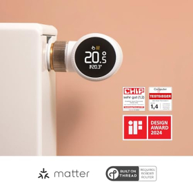 Kit de inicio del termostato inteligente para radiador Tado X con control por aplicación y puente