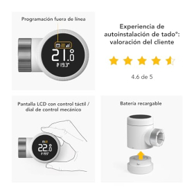tado° Termostato Inteligente para Radiador X - Control mediante app, Alexa, Siri, Google