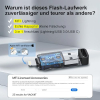 USB-накопитель для iPhone 256 ГБ, сертифицированный Apple Lightning, Vackiit USB C-накопитель USB 3.0 для фотографий, расширение памяти для iPad, iOS, OTG телефона Android, ПК