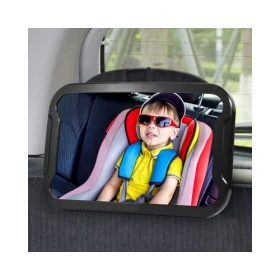 Vinabo Espejo de Coche para Bebé para Asiento Trasero, Espejo de Coche para Bebé con Amplio Campo de Visión - Artículos para Bebé 100% Inastillables, Accesorios Esenciales para Nuevos Padres