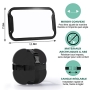 Vinabo Baby Car Mirror for Back Seat, Baby Car Mirror with Wide View - 100% Shatterproof, Baby Items, Essential Accessory for New Parents