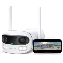 Cámara Wi-Fi BOTSLAB de 4 MP con doble lente, gran angular de 170°, visión nocturna a color, Duo 2