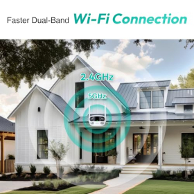 BOTSLAB 4-мегапіксельна двооб'єктивна Wi-Fi камера, ширококутний огляд 170°, кольорове нічне бачення, Duo 2
