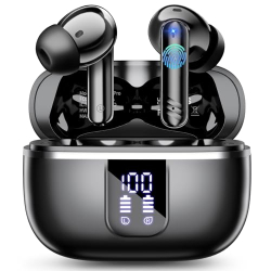 Bluetooth Headphones, Wireless Bluetooth 5.4 In-Ear Headphones with 4 ENC Mic, Wireless Headphones Deep Bass 38 Hours Earbuds, LED Display, Touch Control, IPX7 Waterproof Earbuds, USB-C