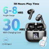 Bluetooth Kopfhörer, Kabellose Bluetooth 5.4 In-Ear Kopfhörer mit 4 ENC Mic, Kabellose Kopfhörer Deep Bass 38 Stunden Ohrhörer, LED Display, Touch Control, IPX7 Wasserdichte Ohrhörer, USB-C