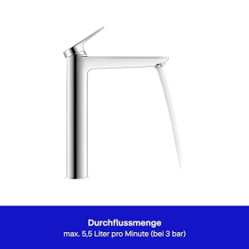 Смеситель для раковины Duravit Wave XL, высота излива 236 мм, матовая бронза