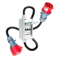 Adaptador CEE de 32 A a 16 A 230 V con disyuntor IP44