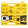 QWORK pipe crimping tool for aluminum composite and PEX pipes – 100 kN crimping force