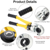 QWORK pipe crimping tool for aluminum composite and PEX pipes – 100 kN crimping force