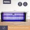 Perel UV Insect Killer for Indoor Use with High-Voltage Grid