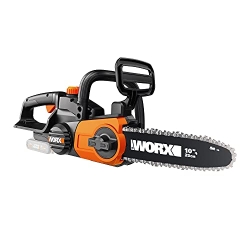 Motosierra inalámbrica WORX de 20 V, longitud de corte de 25 cm, tensor automático de cadena