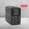 Laboratory power supply, 0-30 V, 0-10 A, DC adjustable power supply with 4-digit LED display, encoder adjustment knob and output switch